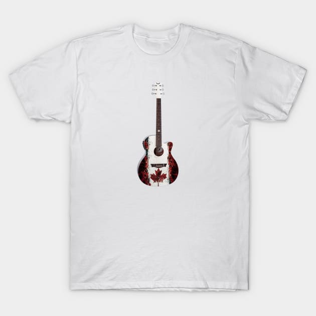 Canada Guitar T-Shirt by Pam069